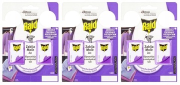 RAID ZAWIESZKA NA MOLE ŻELOWA LAWENDA 3 x po 2szt