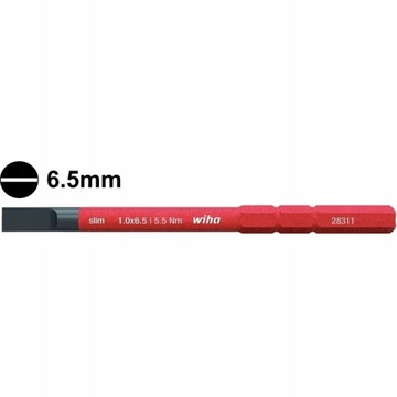 WIHA bit wymienny płaski 6,5 x 75 mm slimBit 34582
