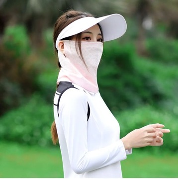 PGM Summer Sun Protection Mask Riding Sun Shade Anti-UV Ice Silk Face