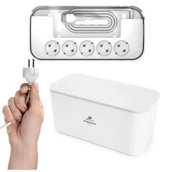 Organizer BOX stacja ładowania z listwą 5x 230 3x USB Spacetronik SR201