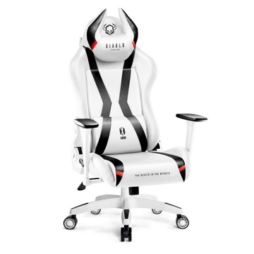 Fotel gamingowy Diablo X-Horn 2.0 Normal Size biało-czarny