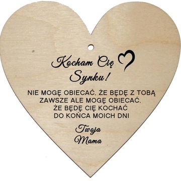 Drewniane serce grawer własny napis nauczyciel rok