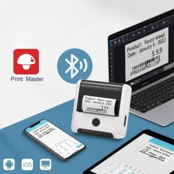 Принтер самоклеящихся термоэтикеток Phomemo M200 белый Android IOS