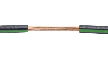 PRZEWÓD KABEL FLRY-B 1x0,5mm CZARNO - ZIELONY 1m