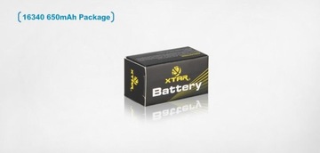 Xtar 16340 R-CR123 Литий-ионный аккумулятор 3,7 В, 650 мАч
