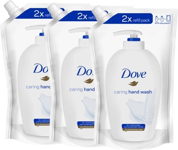 DOVE Pielęgnujące Mydło w Płynie Nawilżające 3x500