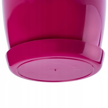 DONICZKA Z PODSTAWKĄ PLASTIKOWA OSŁONKA DONICA 20cm RÓŻOWA NA KWIATY KADAX