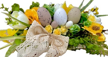 Пасхальное цветочное украшение для пасхального украшения Украшение стола из яиц