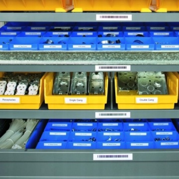 Dymo Rhino 18436, S0718500, 19 мм x 5,5 м, черный принт / оранжевая подложка,