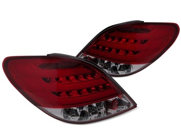 SVĚTLA ZADNÍ DIODOVÉ PEUGEOT 207 06-09 RED SMOKE LED BAR