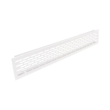 Kratka wentylacyjna aluminiowa 80x480 mm Biała