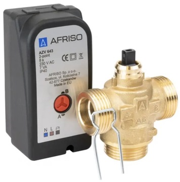 3-ХОДОВОЙ ЗОНАЛЬНЫЙ КЛАПАН 1 ДЮЙМ AZV 643 DN20 + КОМПЛЕКТ ФИТИНГОВ