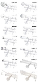 СОВРЕМЕННЫЙ ДВОЙНОЙ БЕЛЫЙ КАРДИН FI 19+19мм 240см