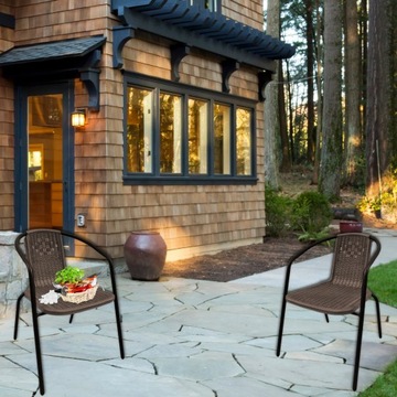 2x ТЕРРАСНЫЙ СТУЛ ТЕРРАСНЫЙ САДОВЫЙ СТУЛ КОМПЛЕКТ САДОВОЙ МЕБЕЛИ ТЕХНОРАТАН