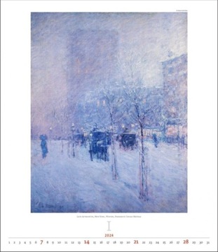 Degas Sisley Renoir Manet Pissaro Cassatt kalendarz 2024 reprodukcje