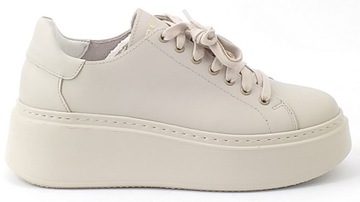 КОЖАНЫЕ КРОССОВКИ NESSI 24580OZ ЖЕНСКИЕ LATED TOOBS БЕЖЕВЫЕ 39