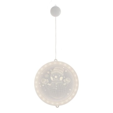 Ozdoba świąteczna LED witraż światełka Bałwan