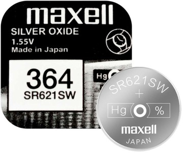 1x Bateria MAXELL 364 SR621SW SR621 G1 LR60 1,55V