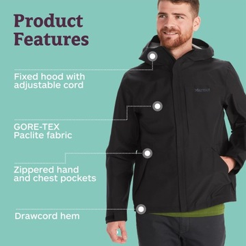 Marmot Meżczyzni Minimalist Jacket, Wodoodporna