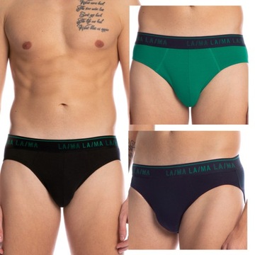 3-Pak SLIPY BAWEŁNIANE na GUMIE LAMA 11024 XL