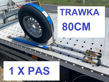 1 Pas Transportowy 3T/2,8M/35mm Trawka 80cm Gumowane 3 Chude Haki Obrotowe