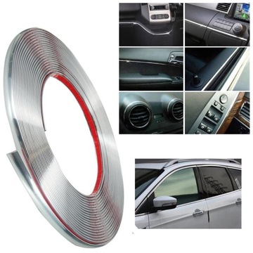 TAŚMA LISTWA CHROM KOKPIT DETAILING 8MM x 8M