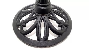 STYLOWY STOJAK ŻELIWNY PODSTAWA 38CM ŚREDNICA WEWNĘTRZNA 5CM WYSOKOŚĆ 36CM