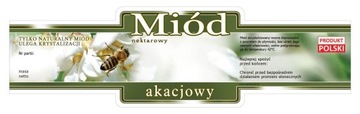 Etykiety ozdobne na miód akacjowy - E216
