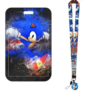 Ремешок с мультяшным Соником, держатель для кредитных карт, сумка для студентов, для женщин и мальчиков, для путешествий