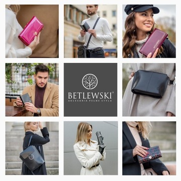 Женский кожаный кошелек Betlewski, маленький, для карт, документов, сумочки, подарка