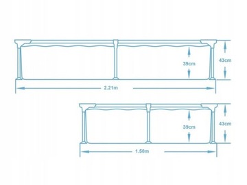 Садовый бассейн Bestway Steel Pro, 221 x 150 x 43 см