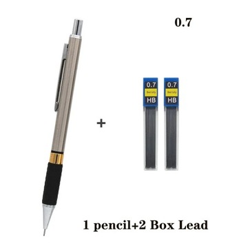 Metal Mechanical Pencil Non-Slip Set 0.9 0.5 0.7 2.0 Rubber Grip All Metal