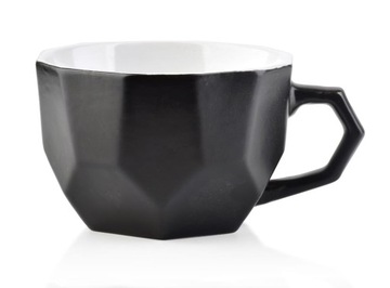Duży czarny kubek porcelanowy 450 ml Sally Black