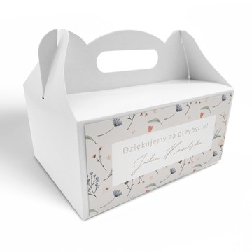Коробка для торта 10 шт. Персонализация Спасибо 1-е причастие УЗОРЫ