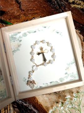 Сувенир Таинства КРЕЩЕНИЯ с ГРАВИРОВАННЫМИ ЧЕТКАМИ