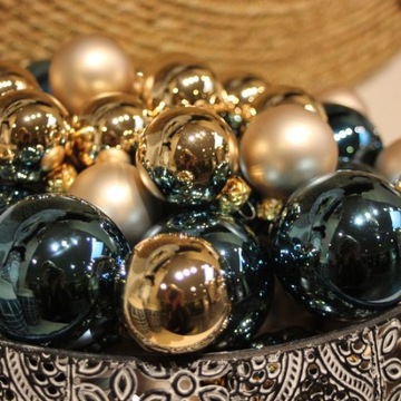 Стеклянные безделушки Золотая матовая 3 см/18pcs безделушка