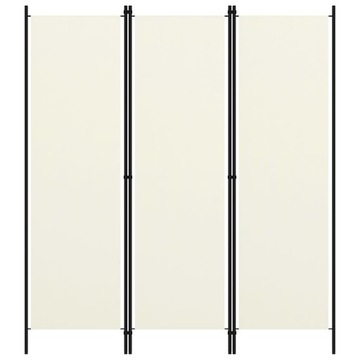 Экран vidaXL 3-панельный, кремовый, 150 х 180 см