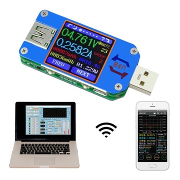 Индикатор USB-порта UM25C с цветным ЖК-дисплеем Bluetooth