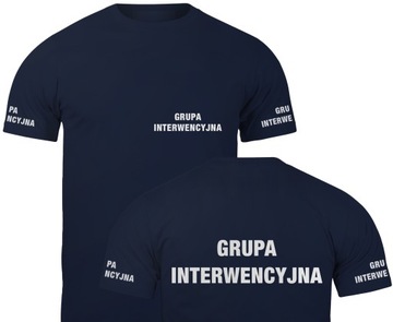 BAWEŁNIANY T-SHIRT ODBLASKOWY GRUPA INTERWENCYJNA