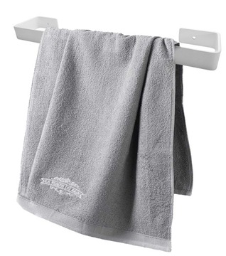 БОЛЬШОЙ ДЕРЖАТЕЛЬ ДЛЯ ПОЛАТЕЛЕНИТЕЛЯ ДЛЯ ВАННОЙ МЕТАЛЛИЧЕСКАЯ ВЕШАЛКА, БЕЛАЯ 40 СМ LOFT, ТВЕРДАЯ