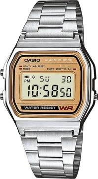 Zegarek srebrny Casio Vintage A158WEA-9EF stoper
