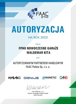 Faac D700 HS NAPĘD DO BRAM GARAŻOWYCH ZESTAW