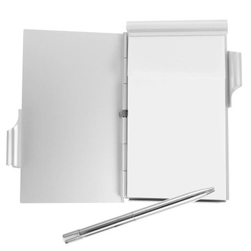 Pocket Notebook with Pen Office Metal Notepad