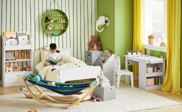 SoBuy Полка Книжный шкаф Игрушки Книги Шкаф 2 Корзина для детей KMB76-W