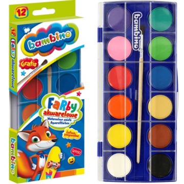 Акварельные краски Bambino 12 цветов