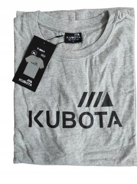 T-shirt męski okrągły dekolt Kubota r. L szary