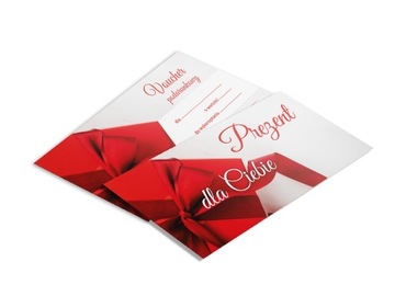 VOUCHER UPOMINKOWY DL bon podarunkowy 100szt 350g