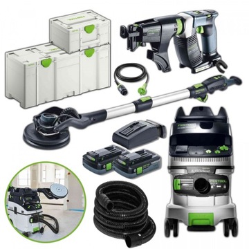 Festool: PLANEX LHS 2 225 + odkurz. CTL 36 E AC PLANEX + DWC 18-4500 I-Plus
