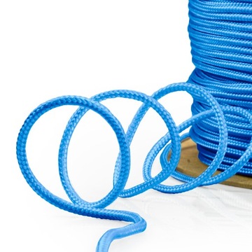 Плетеная парусная веревка Полипропиленовый шнур СИНИЙ 10 мм