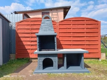 ОГРОМНЫЙ усиленный мангал с коптильней, бетонная походная кухня, БЕСПЛАТНО